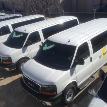 Vehicle wrap on black van for Houston police 