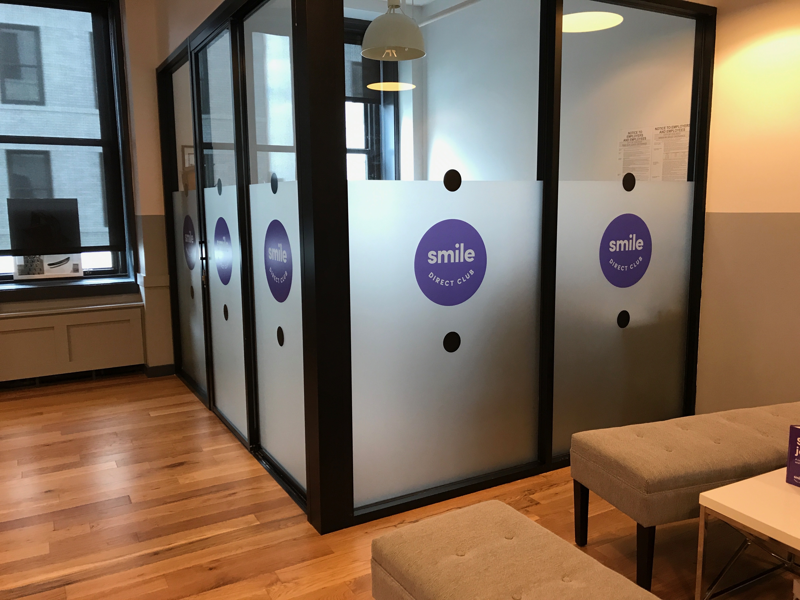 Smile Direct Club custom window graphics. 