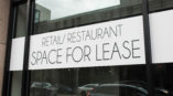 Retail and Restaurant space for lease window graphic. 