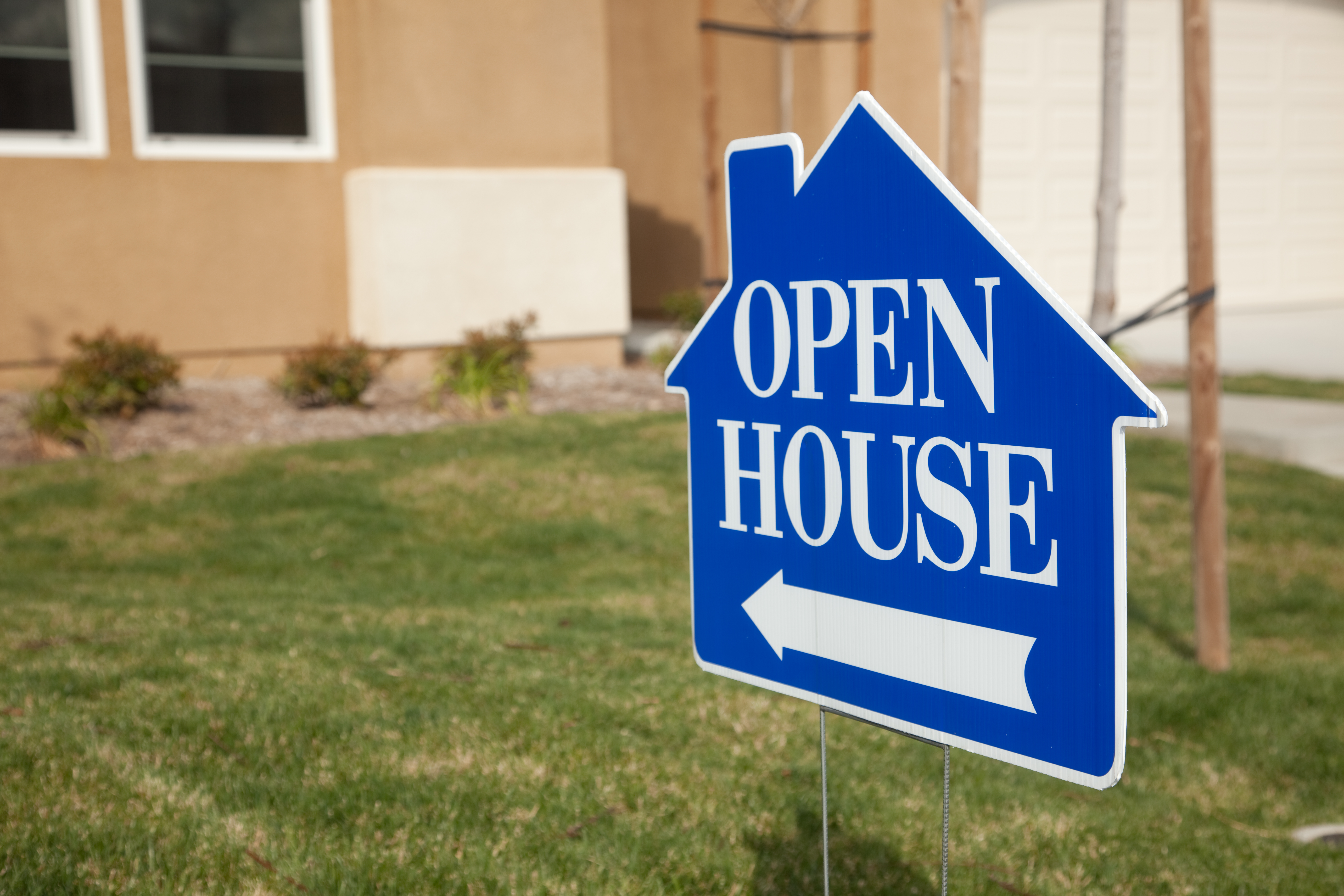 Open house sign. 