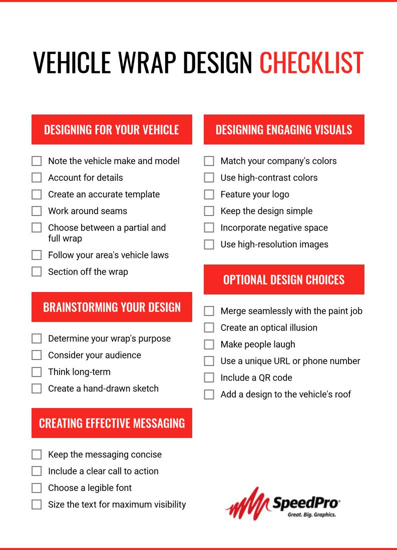 Vehicle Wrap Design Checklist